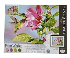 Dimensions Paint by Number 14x11 Hibiscus Hummingbird Original Version MPN 91419