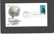 #1438 8c DRUG ADDICTION ISSUE FDC-DALLAS,TX OCT 4-1971 ARTCRAFT CACHET