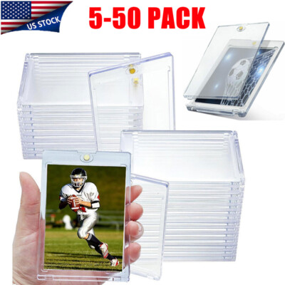 5-50 Pcs Magnetic Trading Card Holders Cards Protector Case 35pt UV Protection
