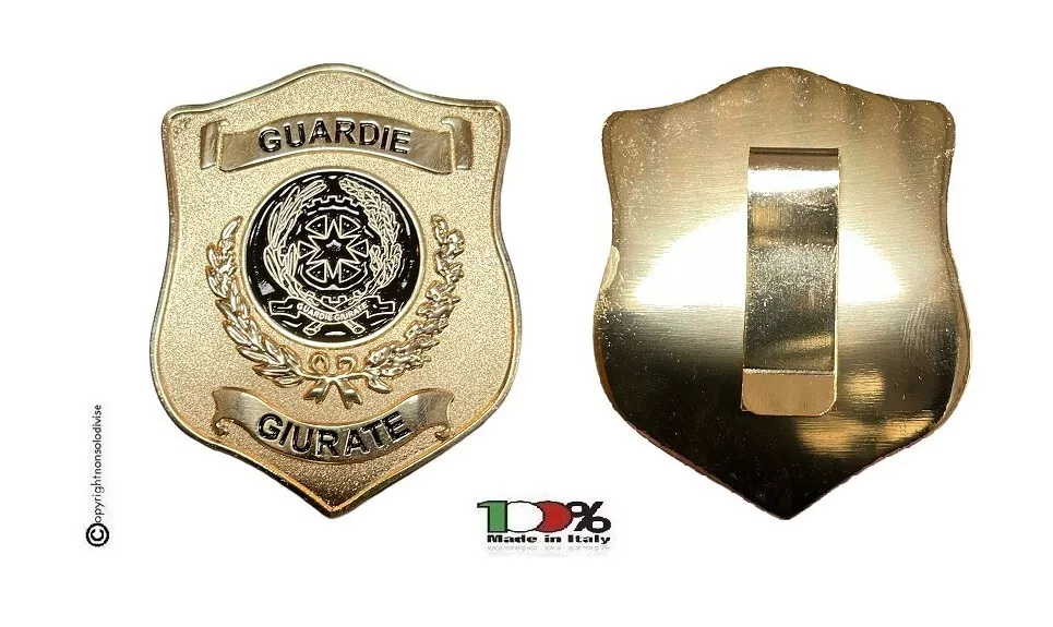 Placca da Portafoglio Guardia Giurata G.P.G I.P.S Nuova Placca Guardie  Giurate