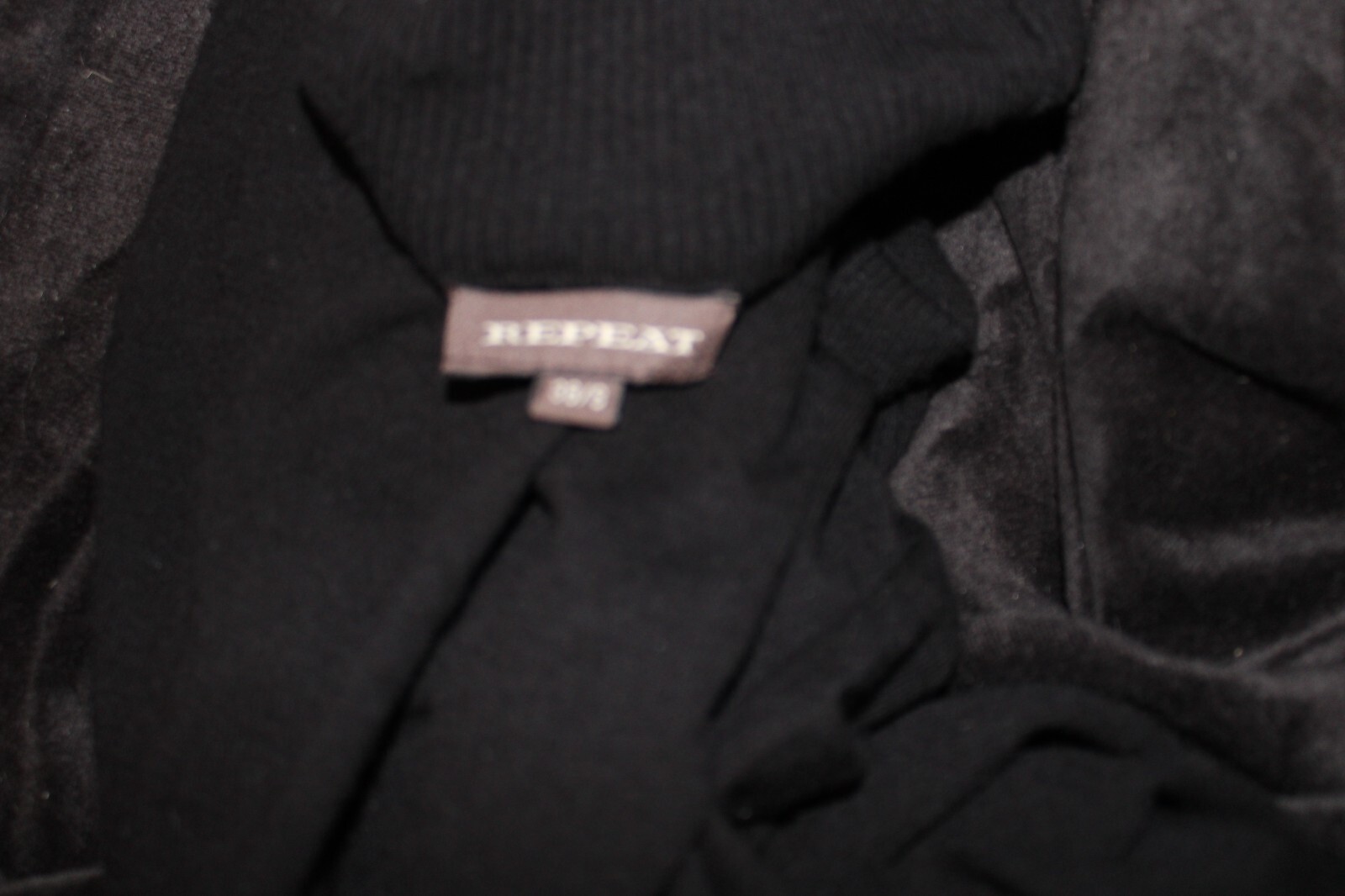 Repeat black wool/cashmere turtle neck dress size… - image 6