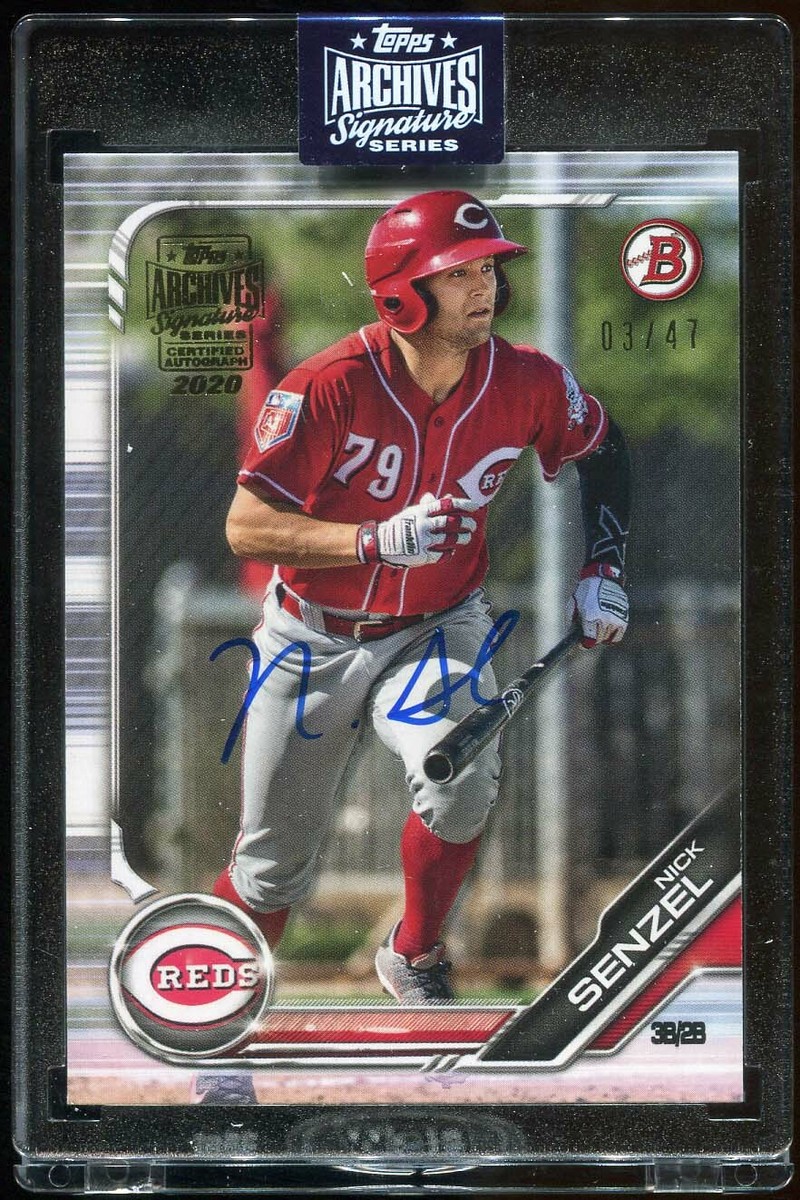 NICK SENZEL 2020 Topps Archives Signature Series OnCard Auto /47