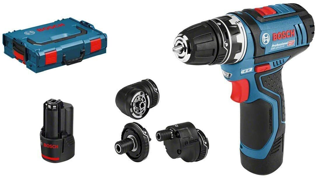 Bosch Professional GSR 12V-15 FC Atornillador a batería 12V 2 baterías x...