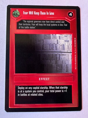 Fear Will Keep Them In Line Star Wars CCG Premiere FS Eligible Dollar Rare