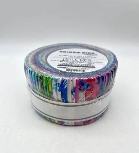 Rollo de gelatina Robert Kaufman LADO BRILLANTE Wishwell RU-965-40 40 piezas tiras de tela de 2,5"