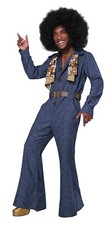 70's Denim Jumpsuit Disco Adult Men Costume