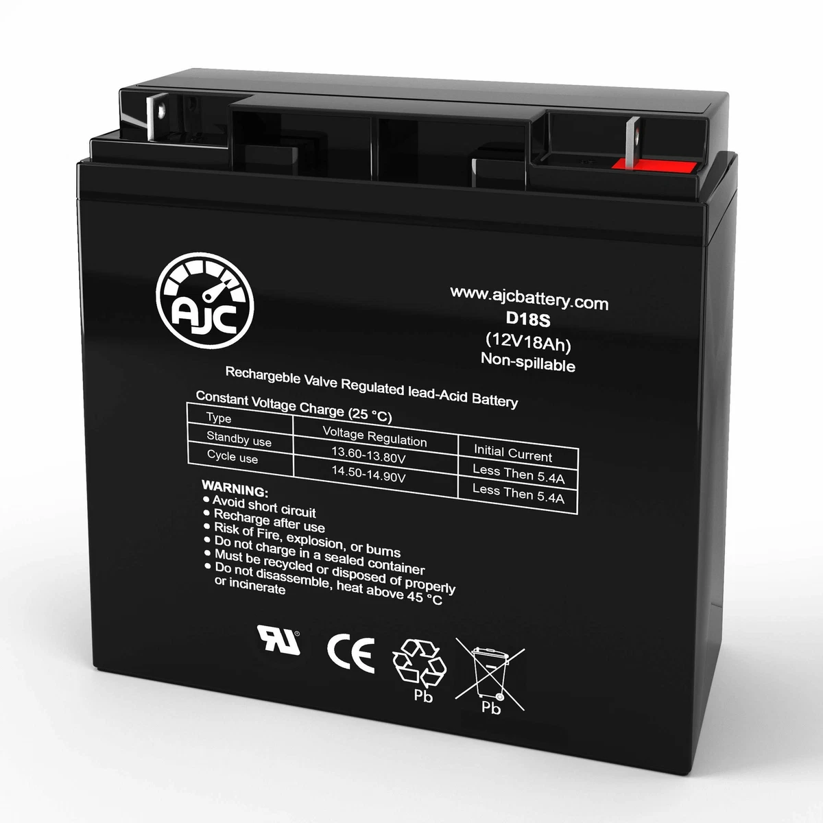 Portalac GS PX12170 Option 12V 18Ah Emergency Light Replacement Battery