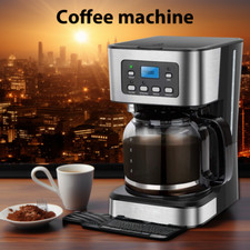 1.5L Filter Coffee Maker Machine Instant Anti-Drip 12 Cups Glass Carafe 950W UK