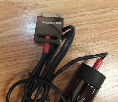 monster cigarette lighter adapter Monster Red / Black Ipod DC Car Lighter Charger Adapter (10111003096)  **READ**