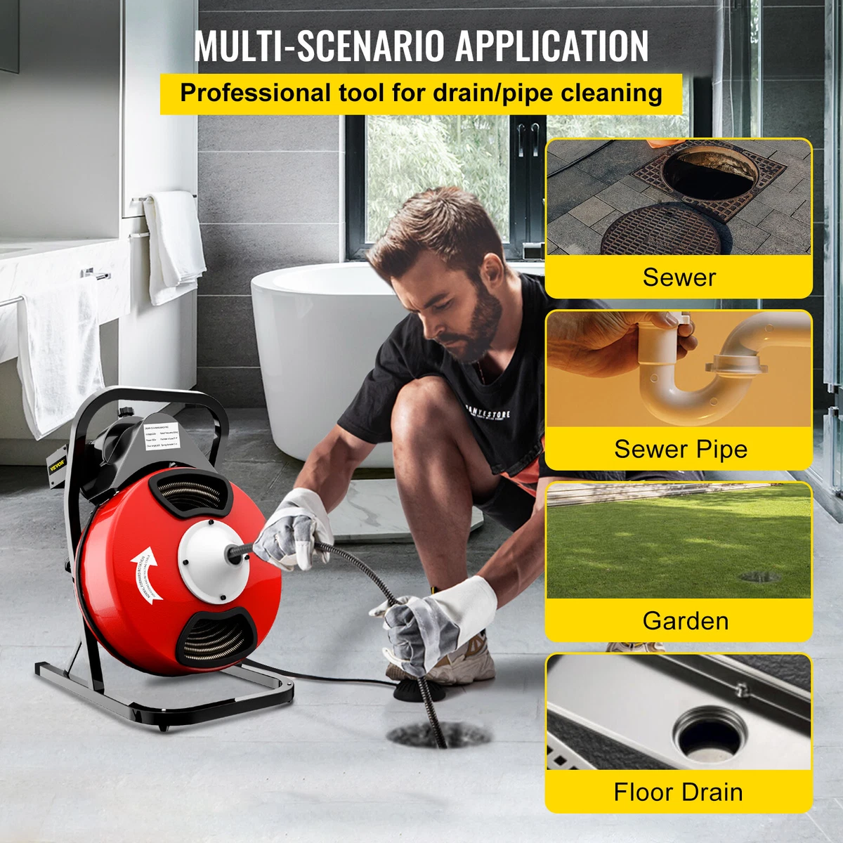 Drain pipe cleaning on sale machine