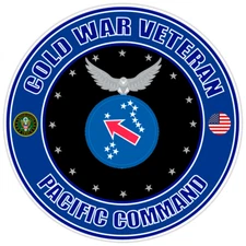 Cold War Veteran Pacific Command Bumper Sticker Military Vinyl Soldier Decal 5"