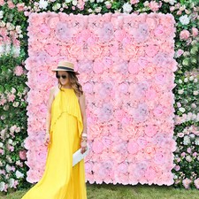 6Pcs Artificial Flower Wall Panel Faux Flower Wall Wedding Party Backdrop Decor