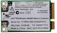 Laptop Wi-Fi Card 802.11 Mini PCIE Intel Model WM3945ABG for Compaq Presario