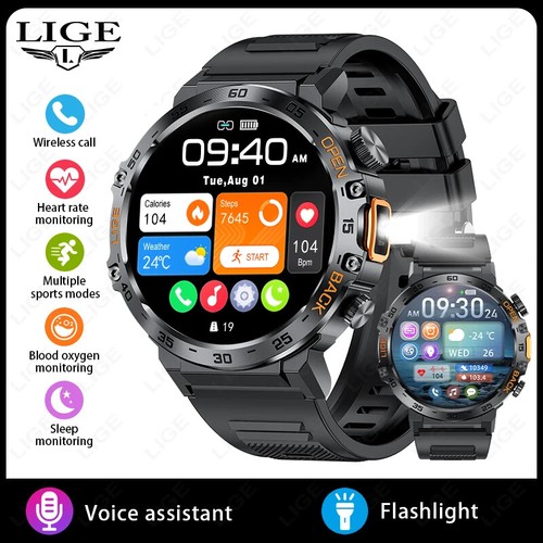 Smart Watch Men 360*360 AMOLED HD Screen Waterproof Sport Fitnessn Andriod IOS - Picture 11 of 18