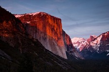 Landscape nature mountains yosemite national park valley Custom Gaming Mat Desk