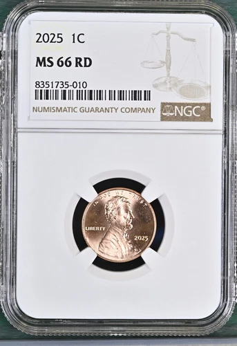 2025 LINCOLN UNION SHIELD CENT PENNY NGC MS66RD BU UNC DETAILED COIN #J
