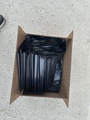 55 60 Gallon Industrial Clear & Black Contractor Trash Bags 3 Mil Thickness Bags