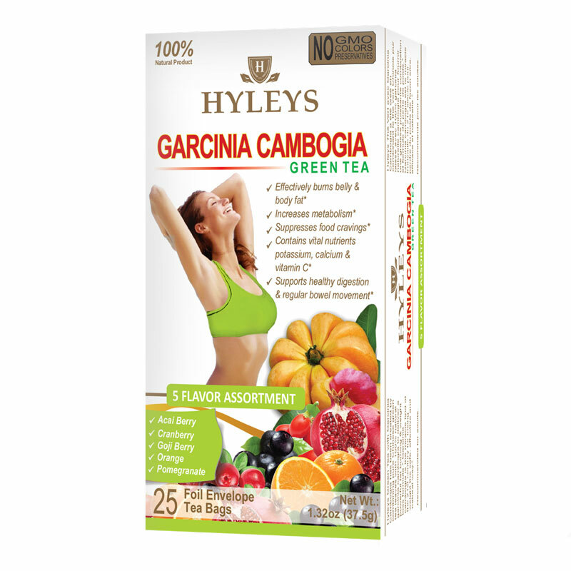HYLEYS GARCINIA CAMBOGIA GREEN TEA 5 FLAVOR ASSORTMENT 25 Tea Bags eBay