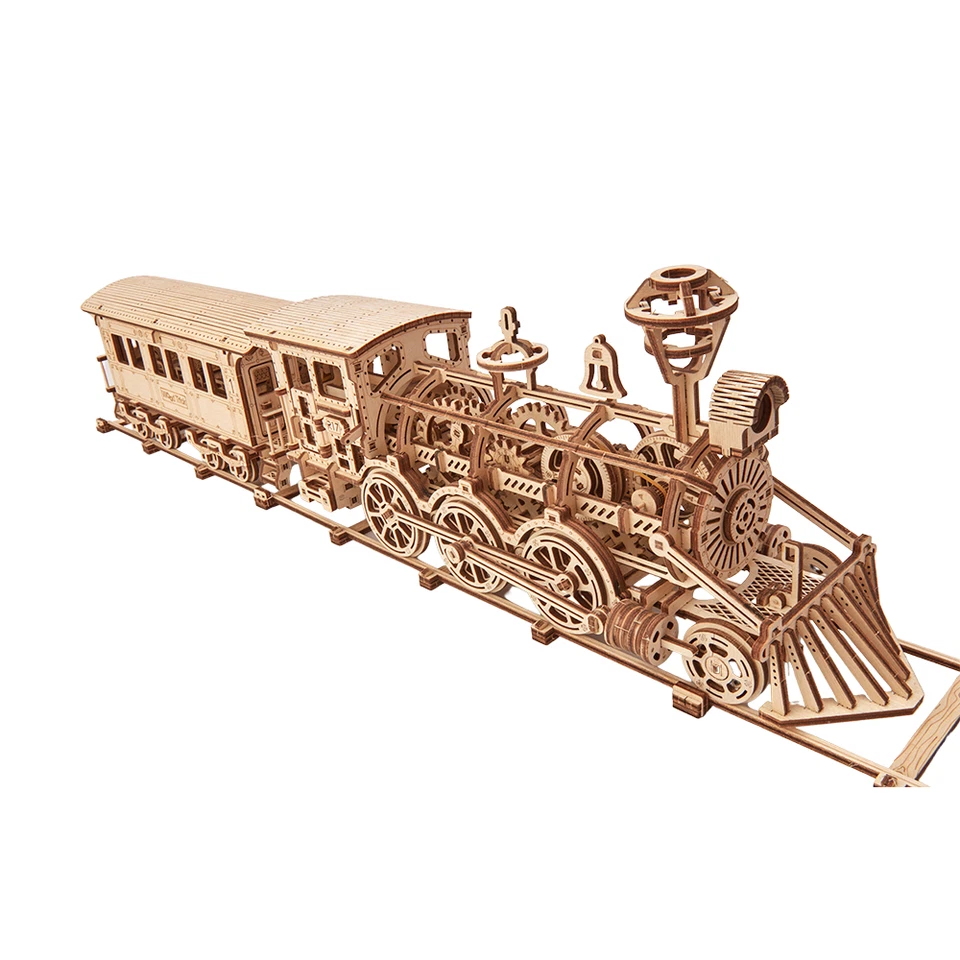 Wood Trick Locomotive R17 Train Wooden 3d Mechanical Model Kit Puzzle DIY Gift - Image 3 of 4