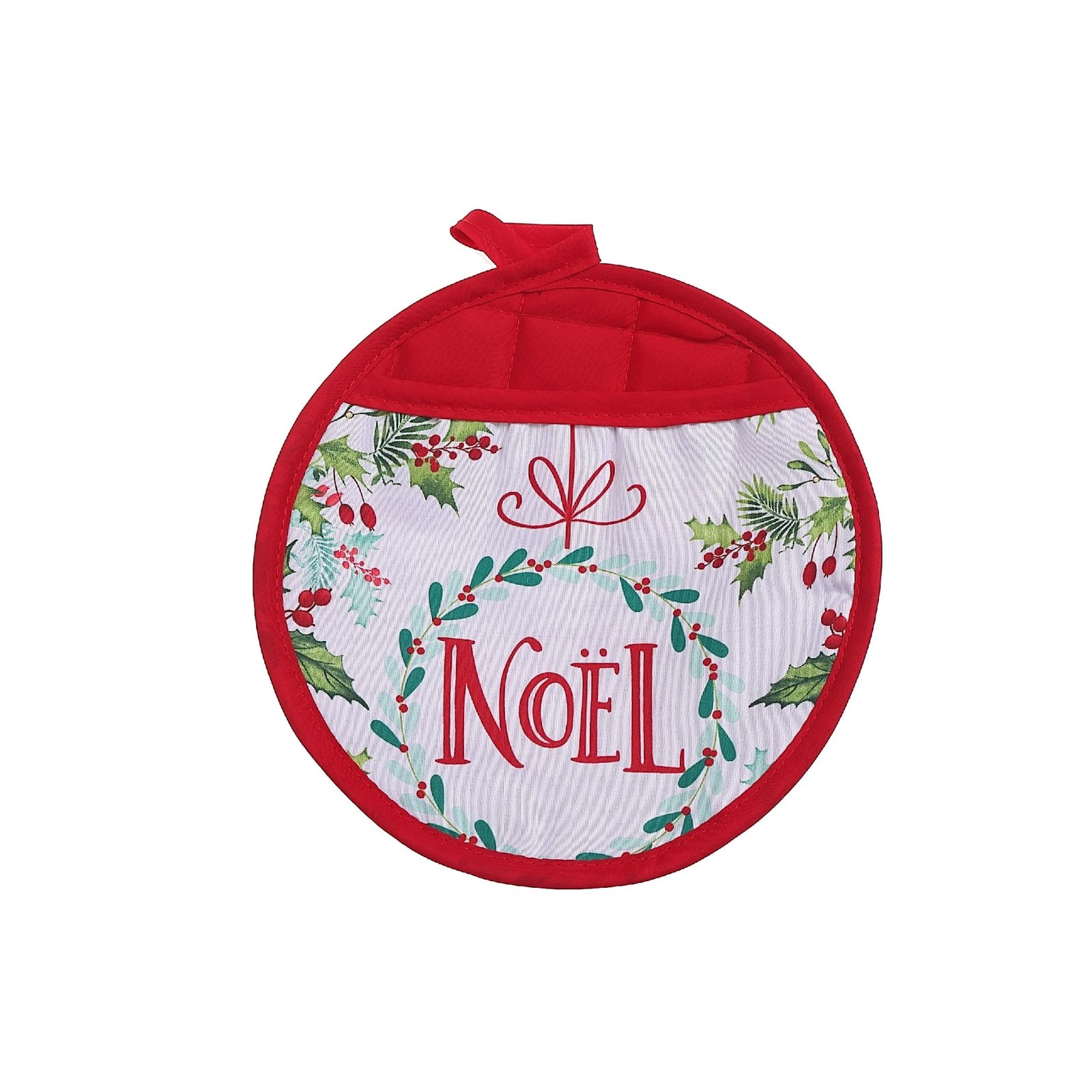Round Pot Holder With Pocket (Noel Wreath) Set of 6 eBay