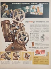 1947 Print Ad Ampro Movie Projectors & Slide Projectors Chicago,Illinois