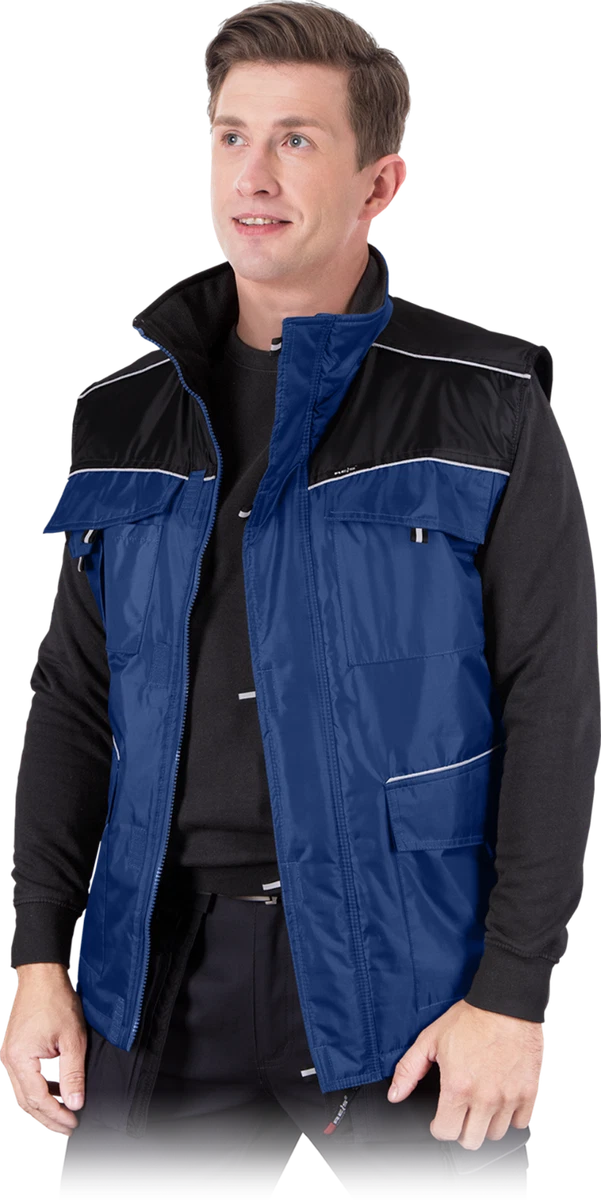 Chaleco de trabajo chaleco chaleco profesional ropa de trabajo azul negro talla M - XXXL NUEVO EXCELENTE