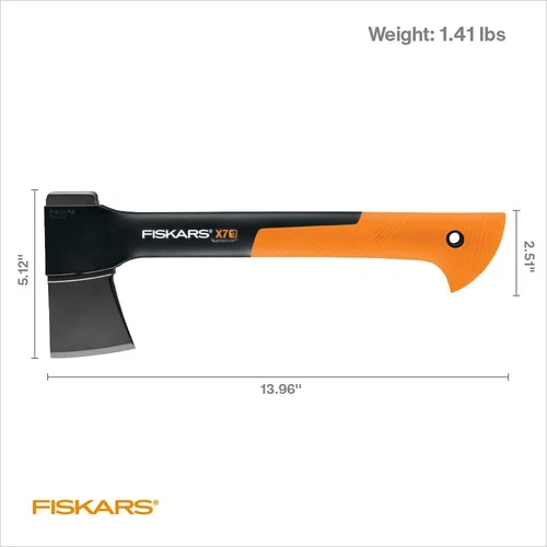Fiskars X7 Hatchet Axe w/ Sheath – Small Wood Splitter for Camping & Outdoors