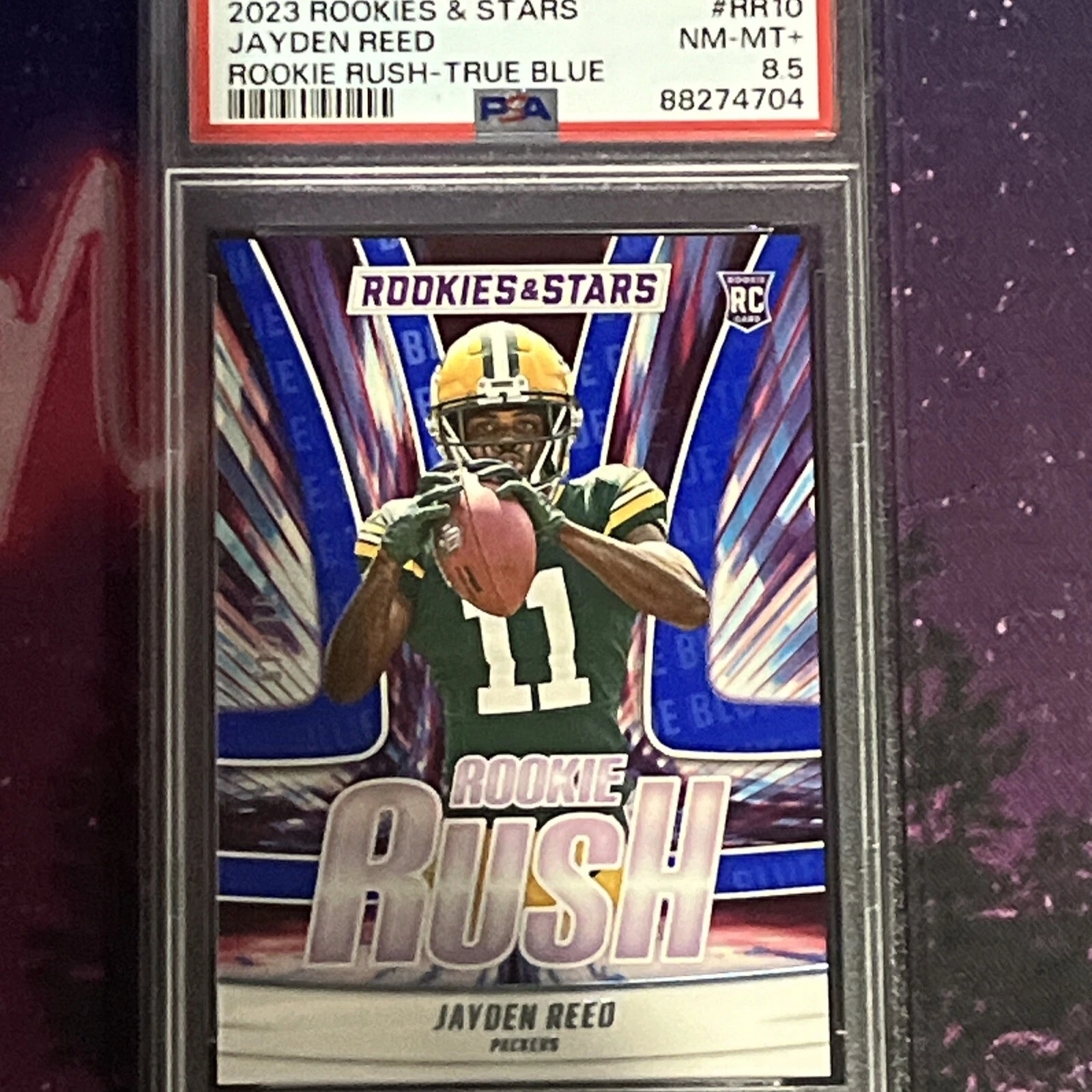 Jayden Reed Panini Rookies & Stars Rookie Rush #RR10 True Blue