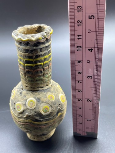 MUSEUM QUALITY PHOENICIAN GLASS COLORED BOTTLE CIRCA 1000-700 BC - 第 8/8 張圖片