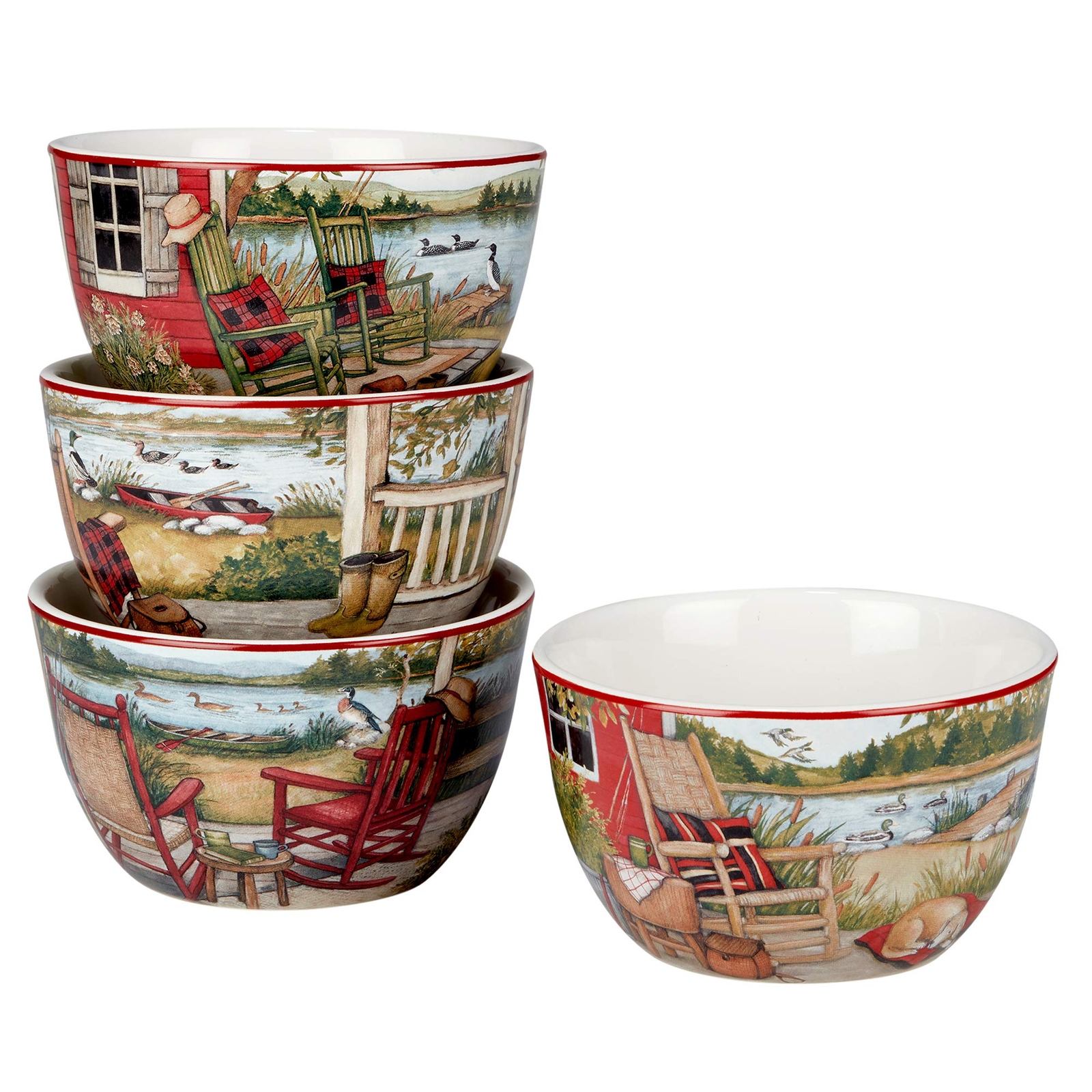 Certified International Lake Retreat 16 pc Dinnerware Set Service for 4.