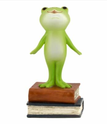 Miniature FAIRY GARDEN Poko the Frog Getting Taller on Books ~ Buy 3 Save $6