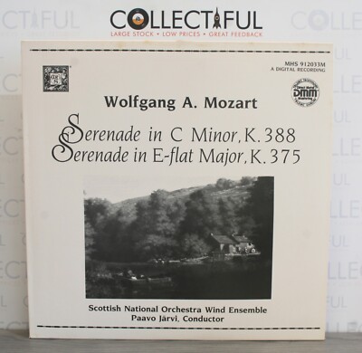 MOZART - SERENADE IN C MINOR / E-FLAT MAJOR - PAAVO JARVI - MHS 1985 -VINYL LP 