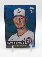 2022 Topps Chrome Platinum Mason Thompson Toile White & Blue /199