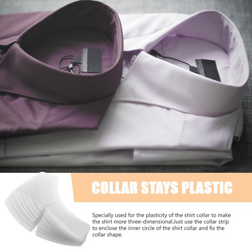 100pcs Shirt Collar Support Practical Collar Fixing Stays Plastic Collar - Picture 11 of 12