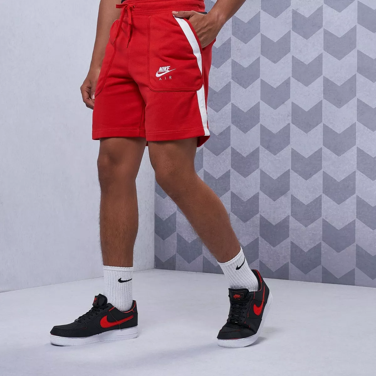 Red nike club best sale shorts