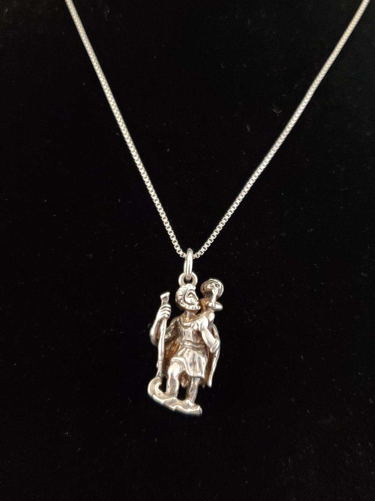 VINTAGE SOLID STERLING SILVER ST. CHRISTOPHER STA… - image 2