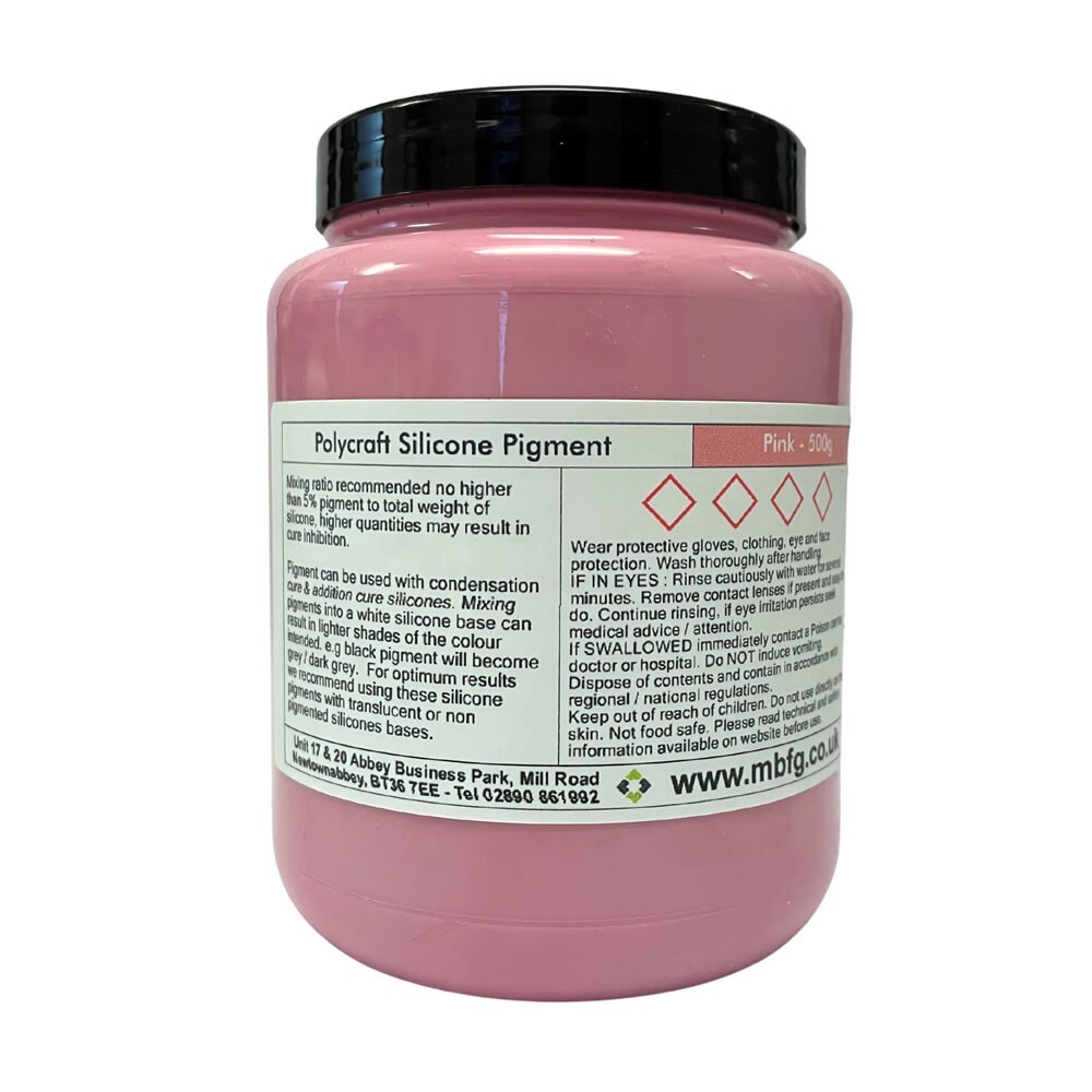 Polycraft RTV Silicone Mould Making Rubber Pigment - Pink - 500g