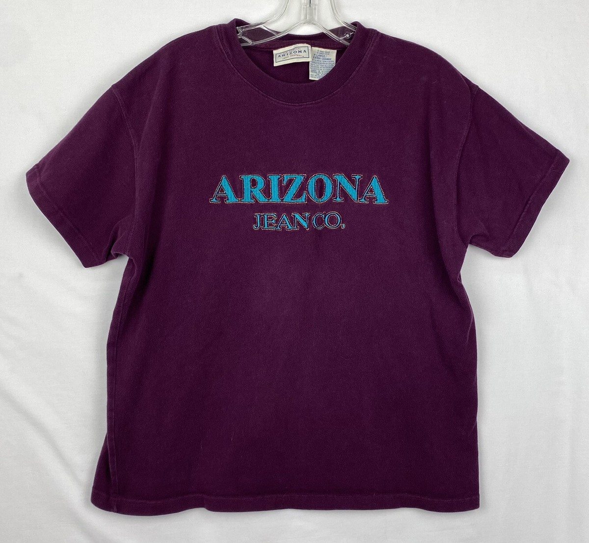 【LOOKPLE】Pigment Arizona Oversized Short Sleeve T-Shirt ★ Retro Arizona Jean Co T-Shirt Plum Purple Teal XL SEE