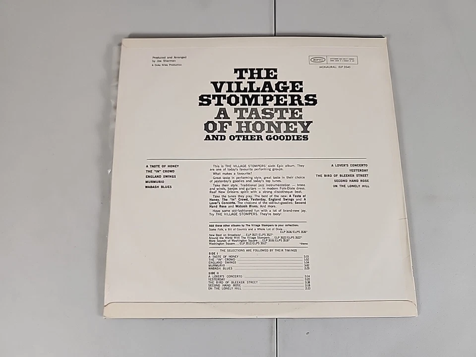 EPIC A Taste of Honey & Other Goodies Village Stompers ELPS-3540 AUS 33 rpm 12" Foto 2 de 2