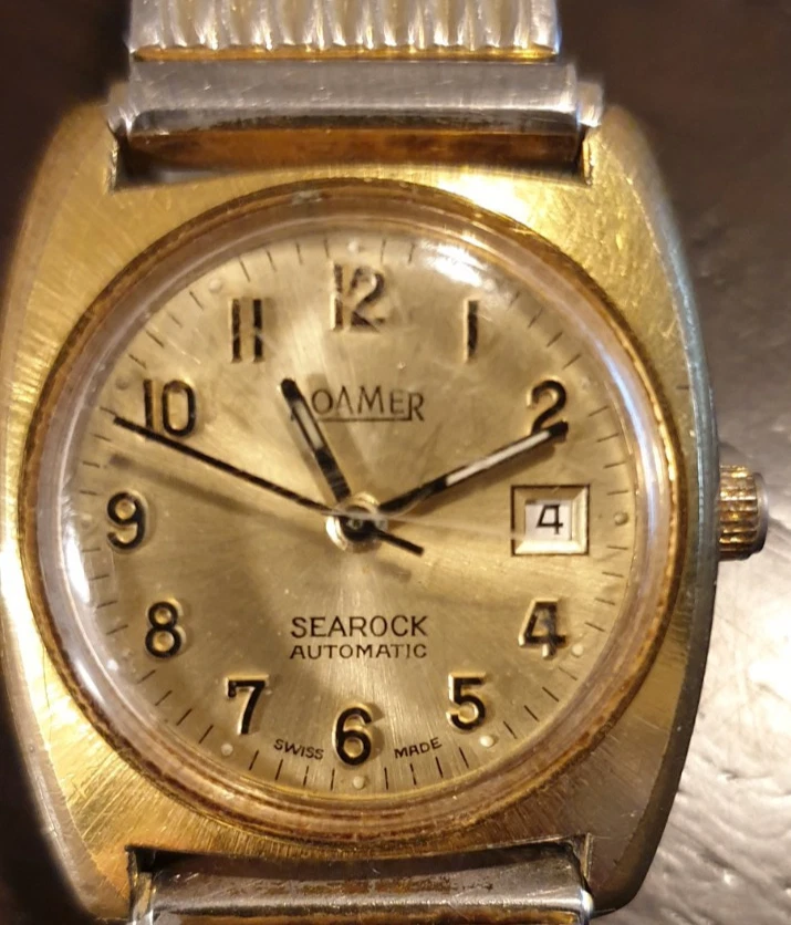 ROAMER SEAROCK AUTOMATIC Vintage Swiss Made Gold Tone Ladies Watch MOD 485-2210 - image 3 of 4