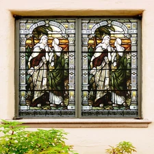 3D Believer Man ZHUA019 Window Film Print Sticker Cling Stained Glass UV Zoe