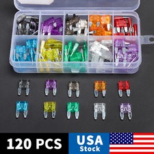 Mini Car Fuse Assortment Assorted Kit Blade Set Auto 120 pc Truck Automotive