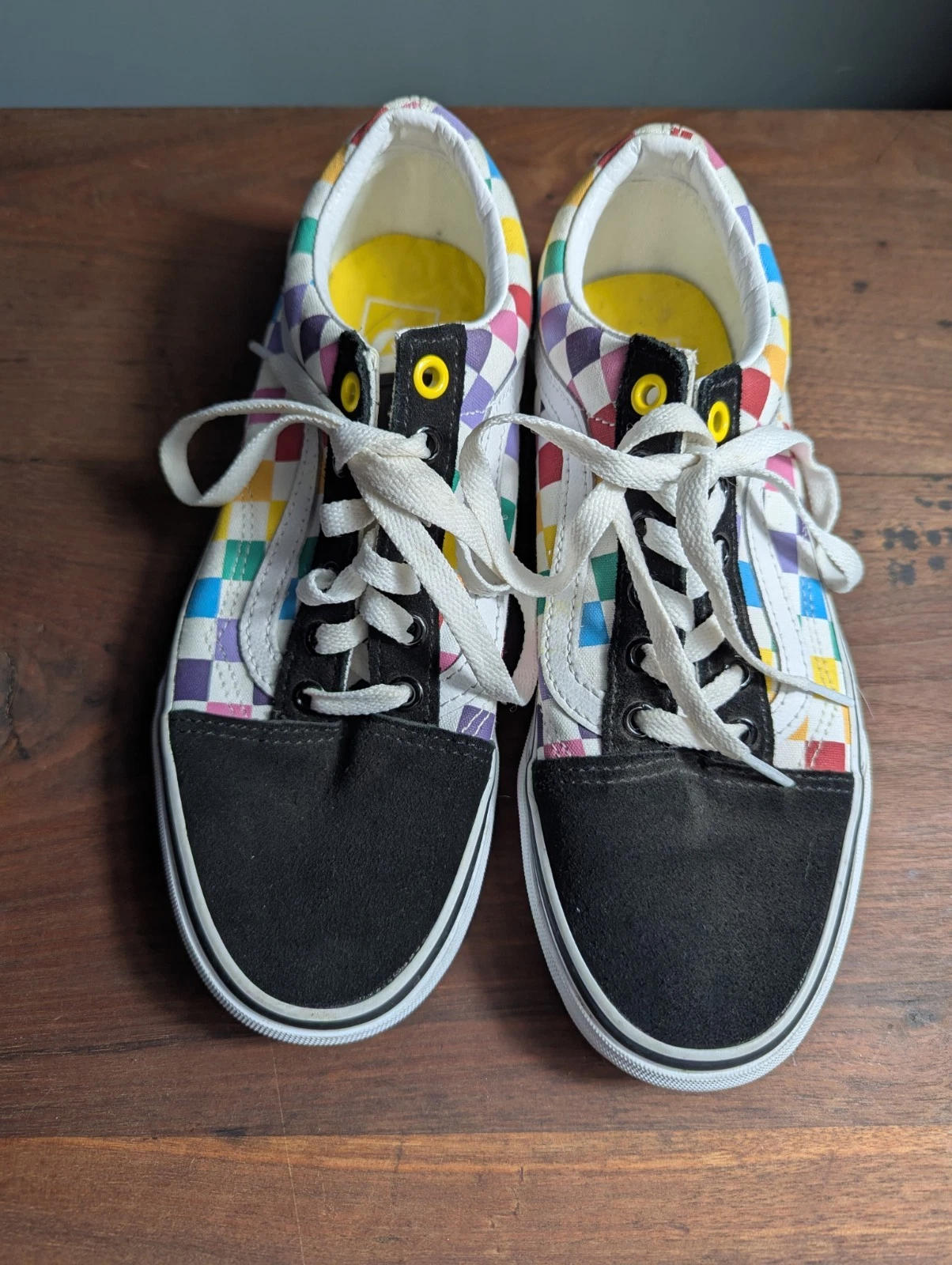 Scarpe Vans donna 7 5 uomo 6 sneakers skateboard multicolore a quadri stringate 521356