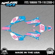 Graphics Kit for Yamaha TTR 110 (2008-2023) TTR110 Speed-Cyan