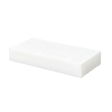 HDPE Plastic Blocks, White 2" x 3" x 12" High Density Polyethylene Cutting Bo...