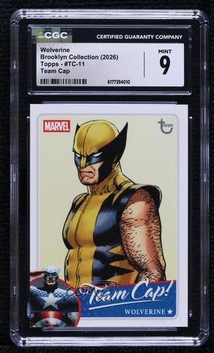 2026 Topps Marvel Brooklyn Collection Captain America Team Cap Wolverine CGC 9
