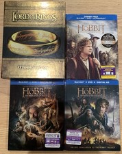 The Lord of the Rings: Extended Trilogy Box Set Blu-ray Hobbit Trilogy 3 Films