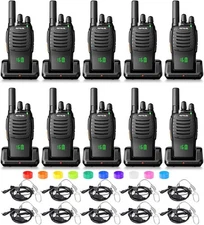 Retevis 2-Way Radio Long Range Portable FRS with Earpiece Walkie Talkies Set