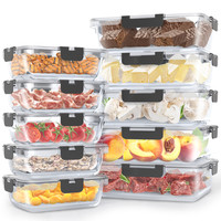 Avalo Glas Frischhaltedosen Met Deckel - Meal Prep Trays - GlasbehäLter Mit