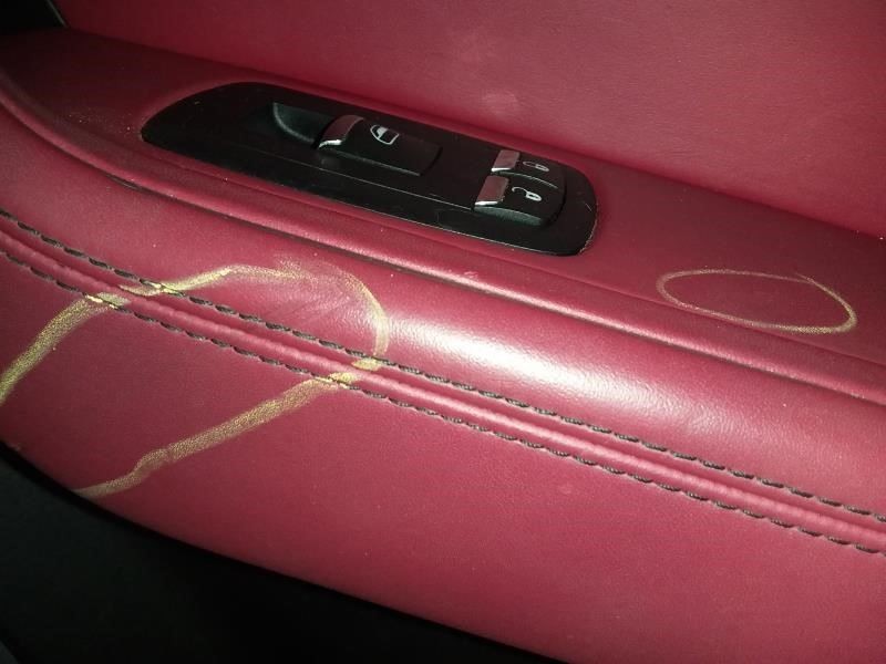 2017 MASERATI LEVANTE Passenger Side Front Door Trim Panel Black Red TRIM RBS